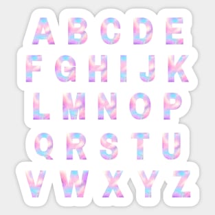 Pastel Galaxy Alphabet Sticker